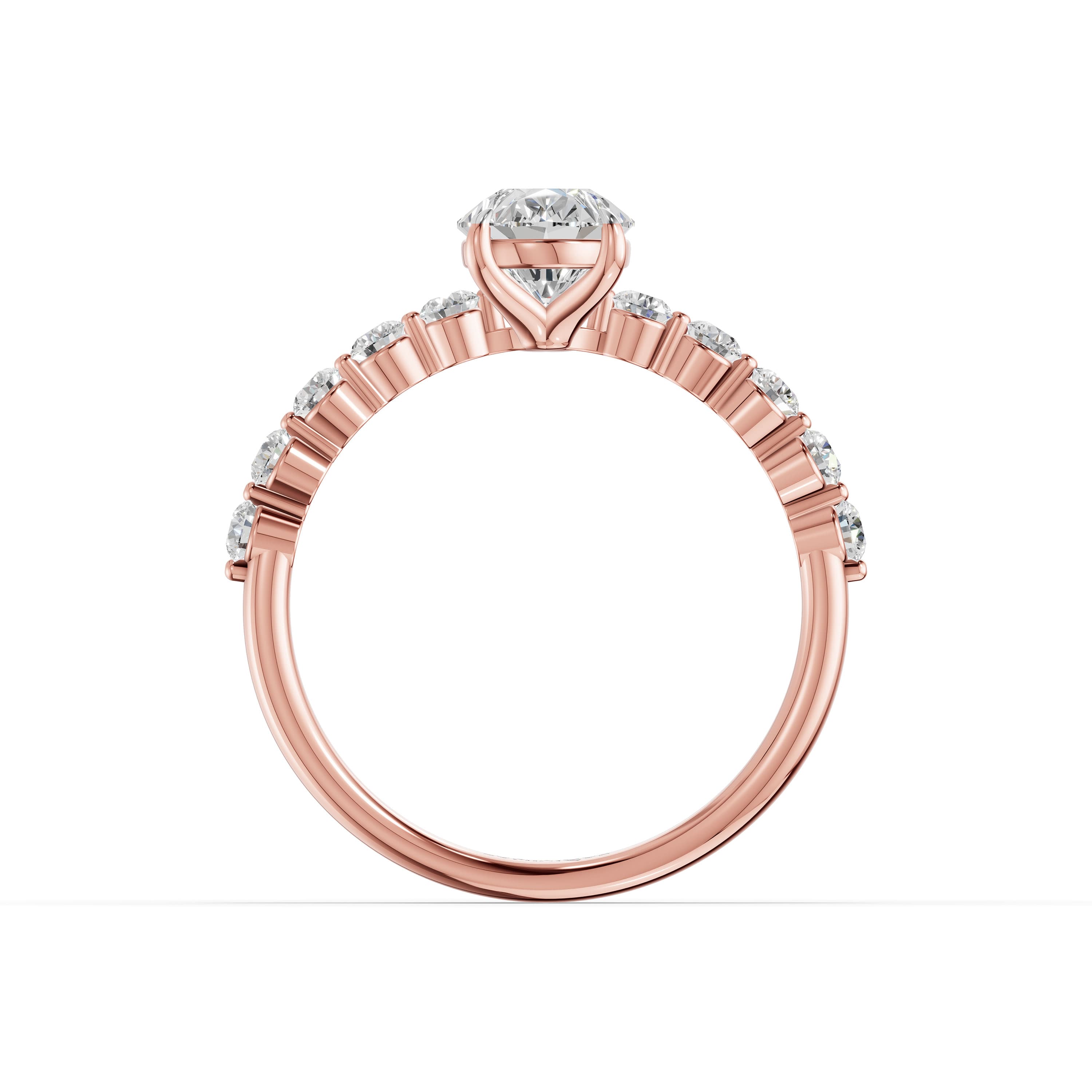 Bloom Pear Halo Ring