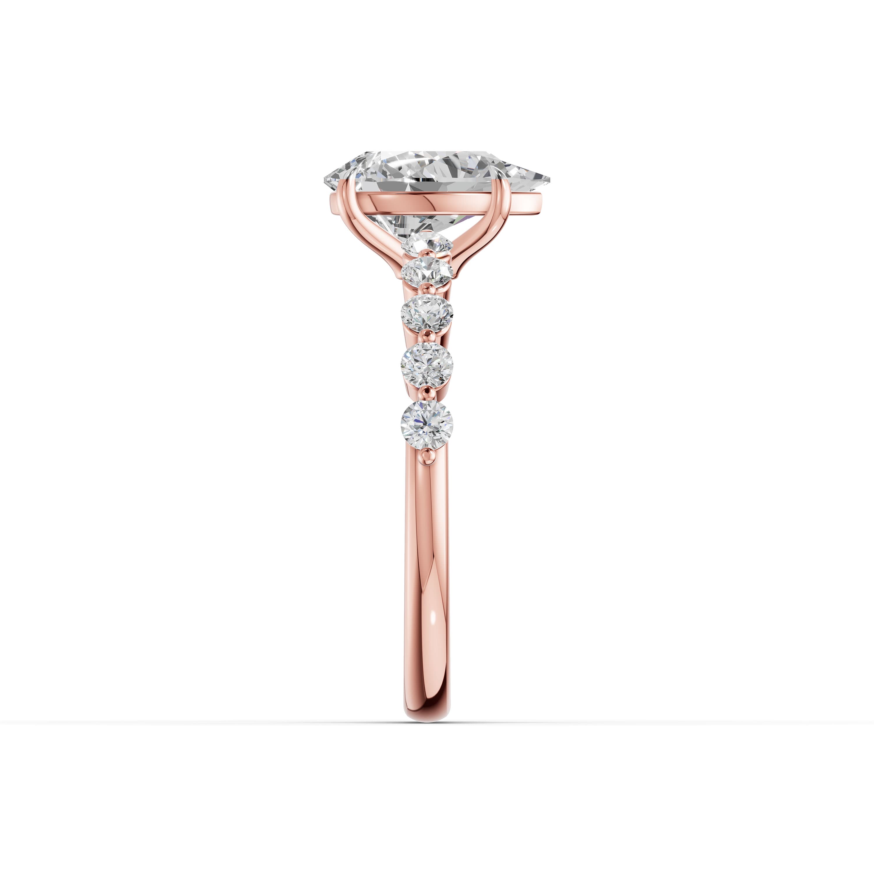 Bloom Pear Halo Ring