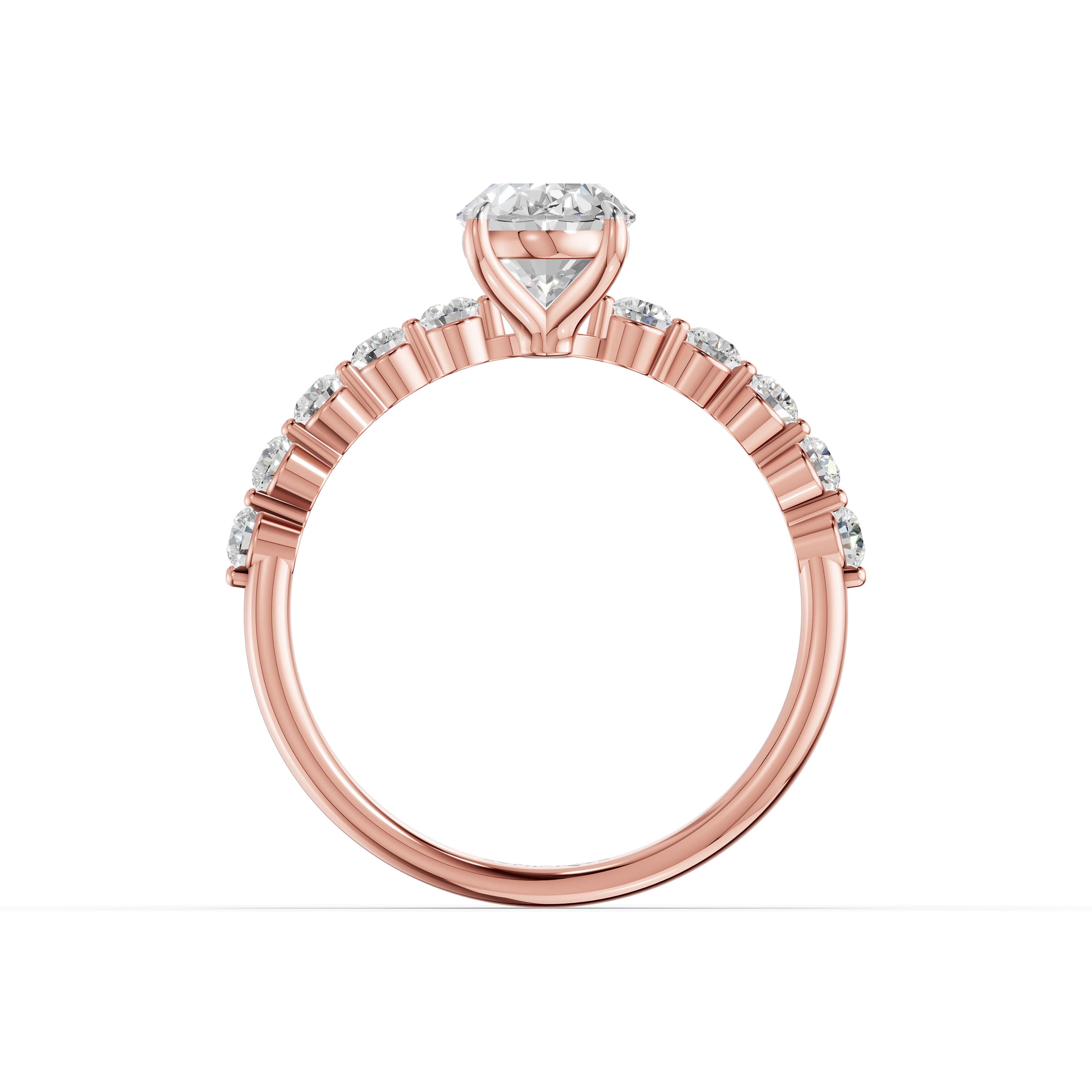 Glow Oval Halo Ring