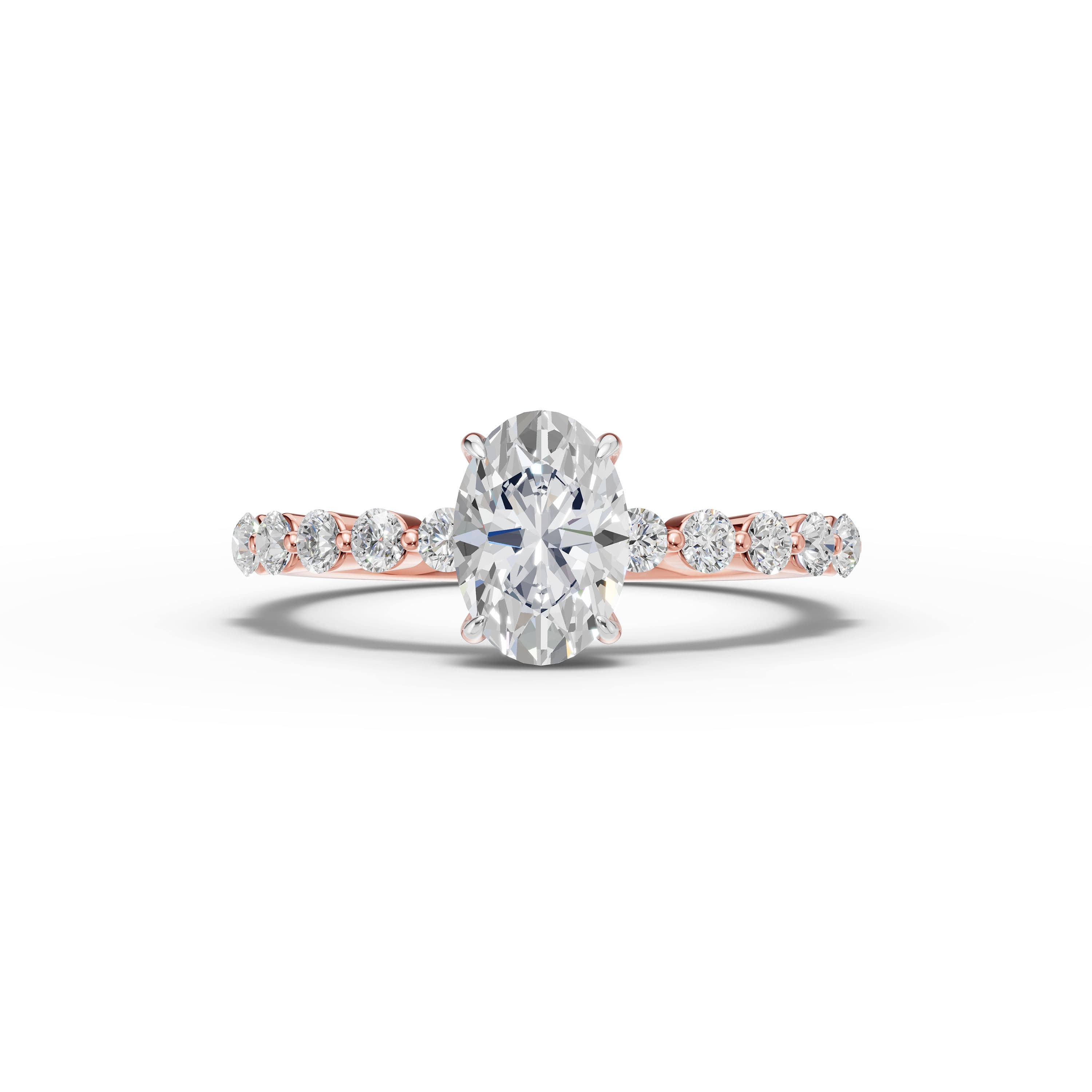 Glow Oval Halo Ring
