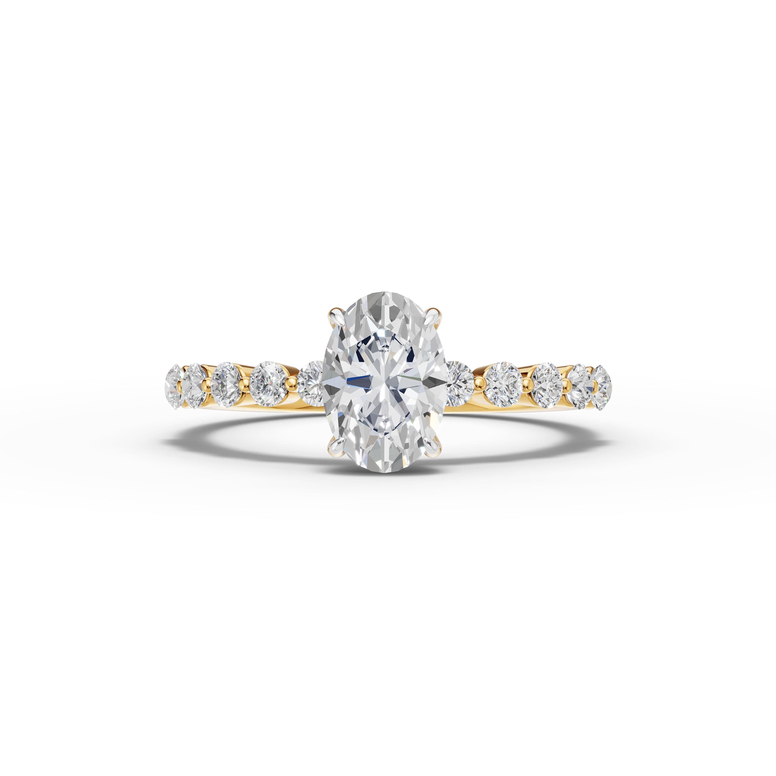 Glow Oval Halo Ring