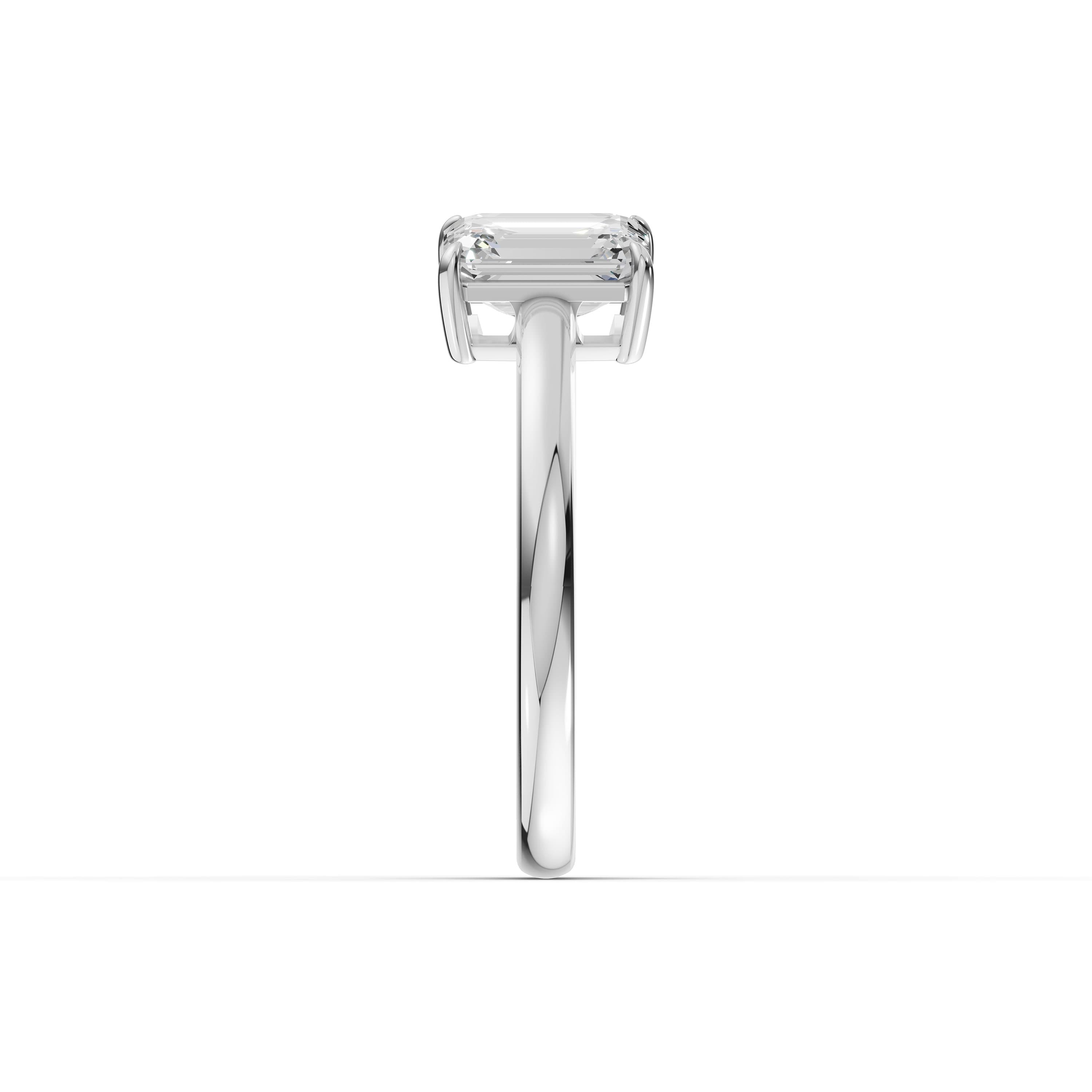 Vellum Toi et Moi Ring in white gold with lab grown diamonds, view 5