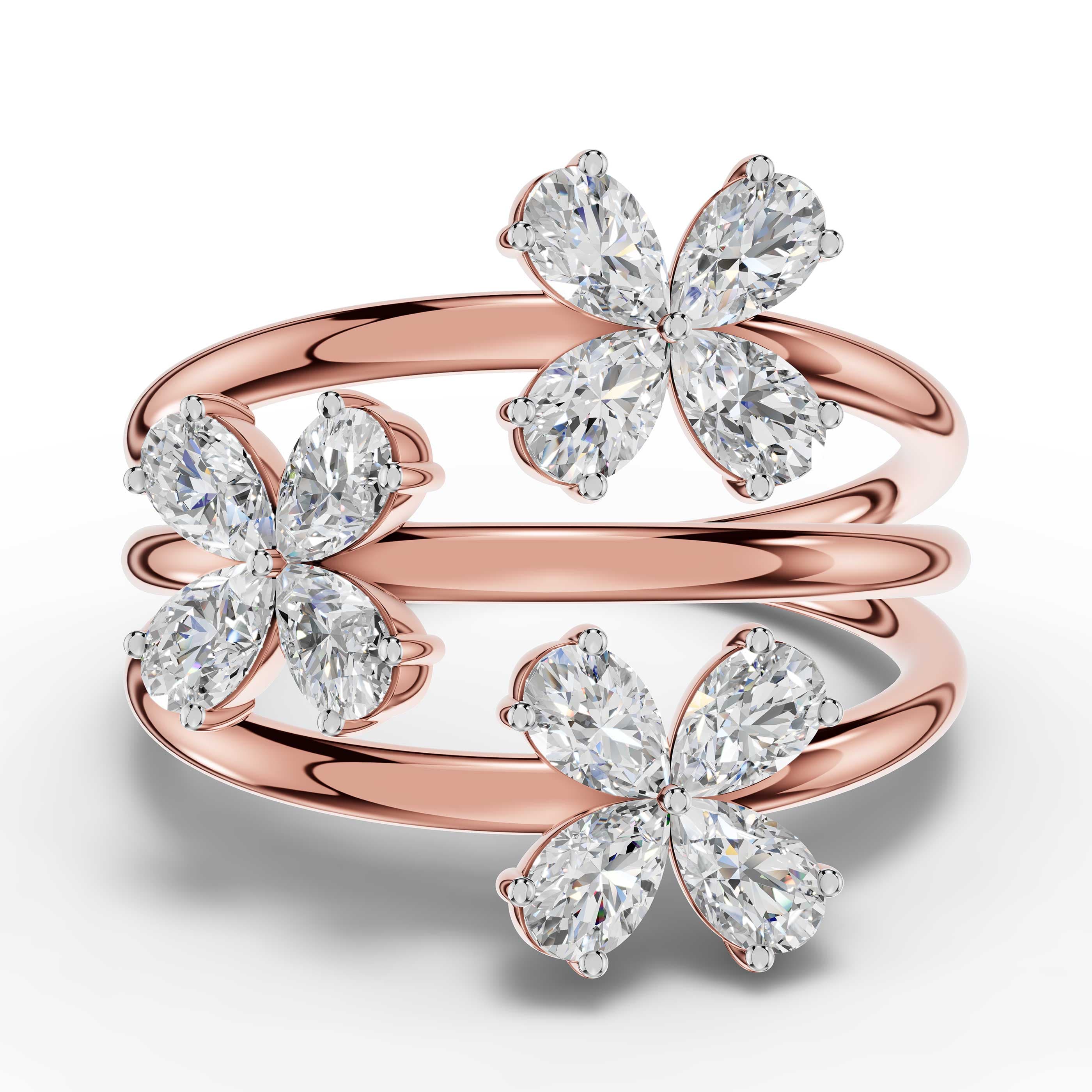 Gleam Pear Cluster Ring