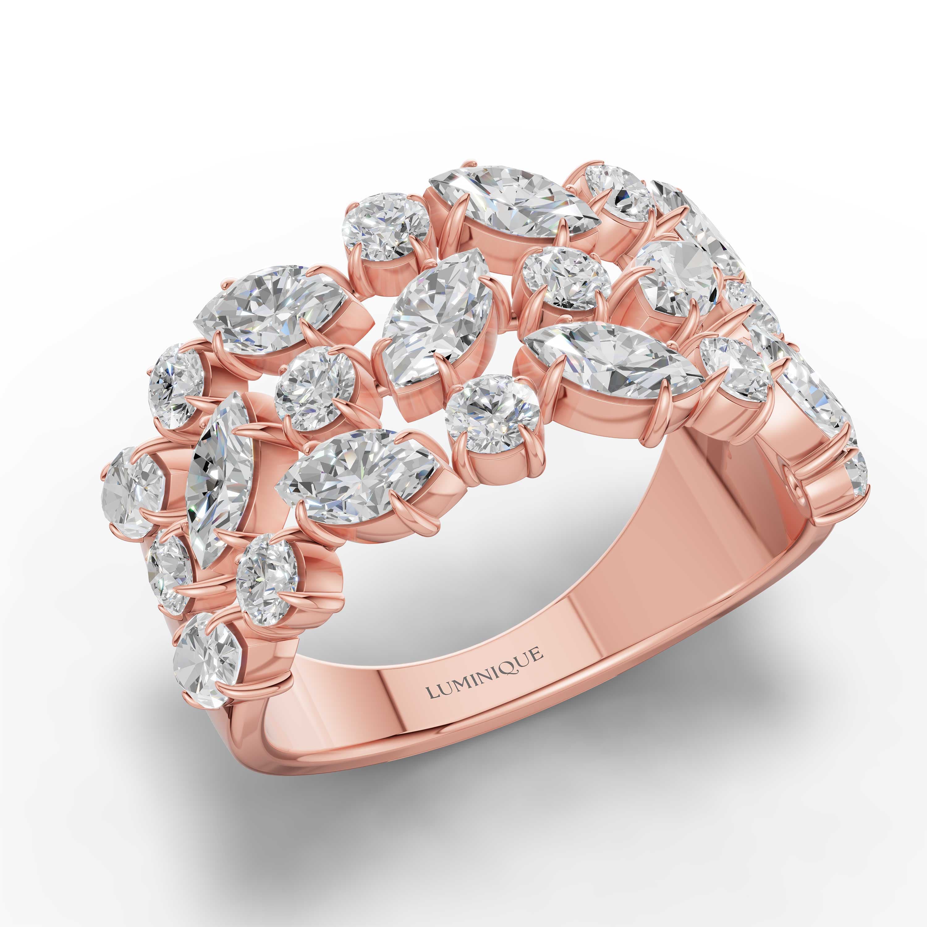 Haze Marquise Cluster Ring