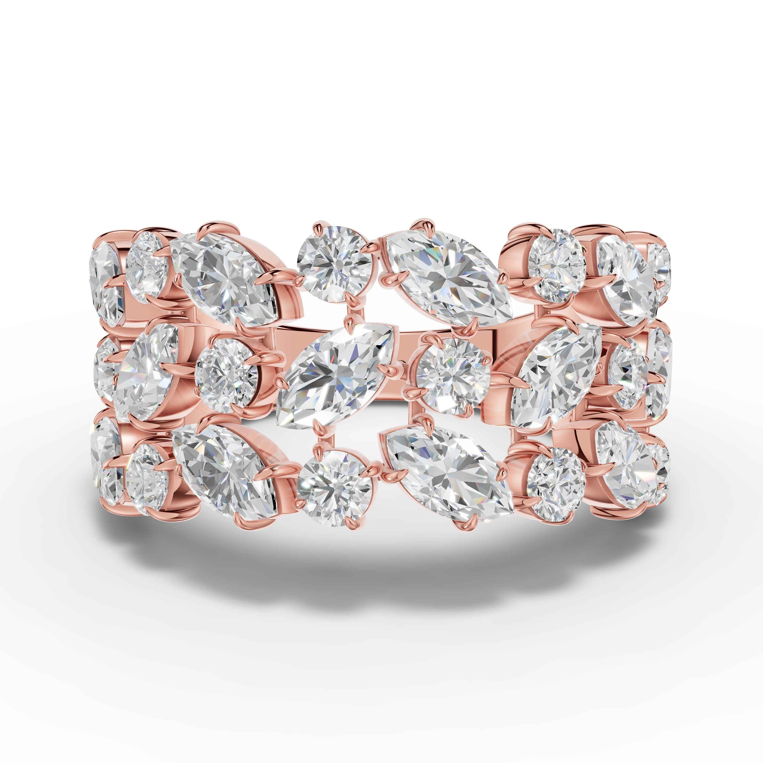 Haze Marquise Cluster Ring