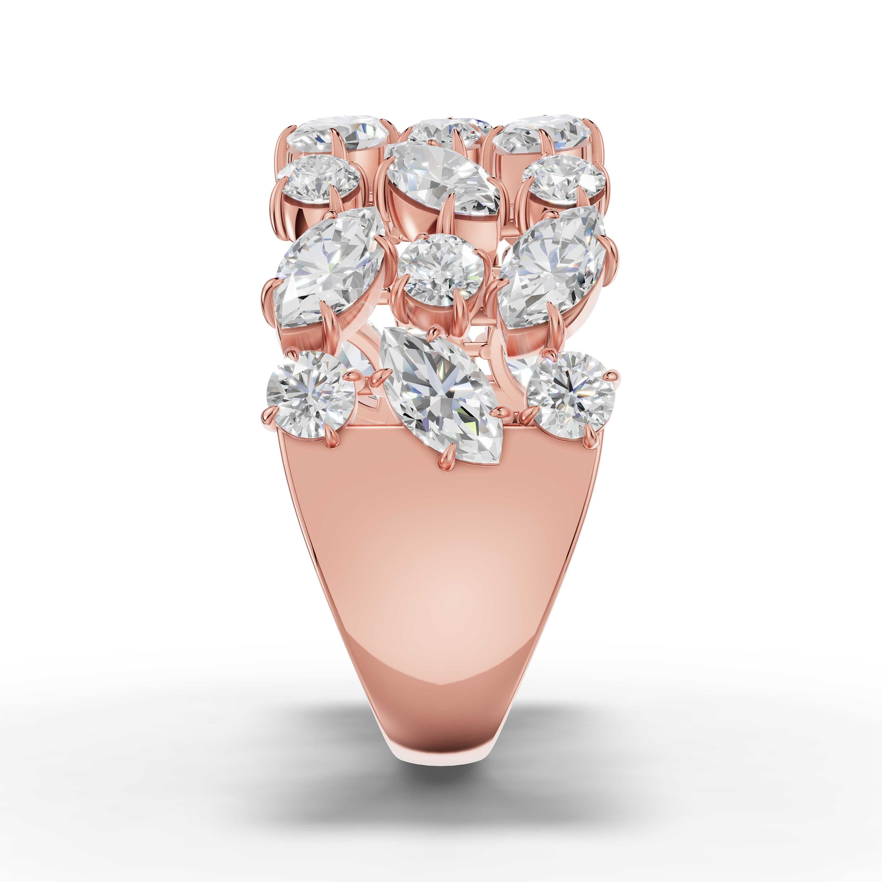 Haze Marquise Cluster Ring