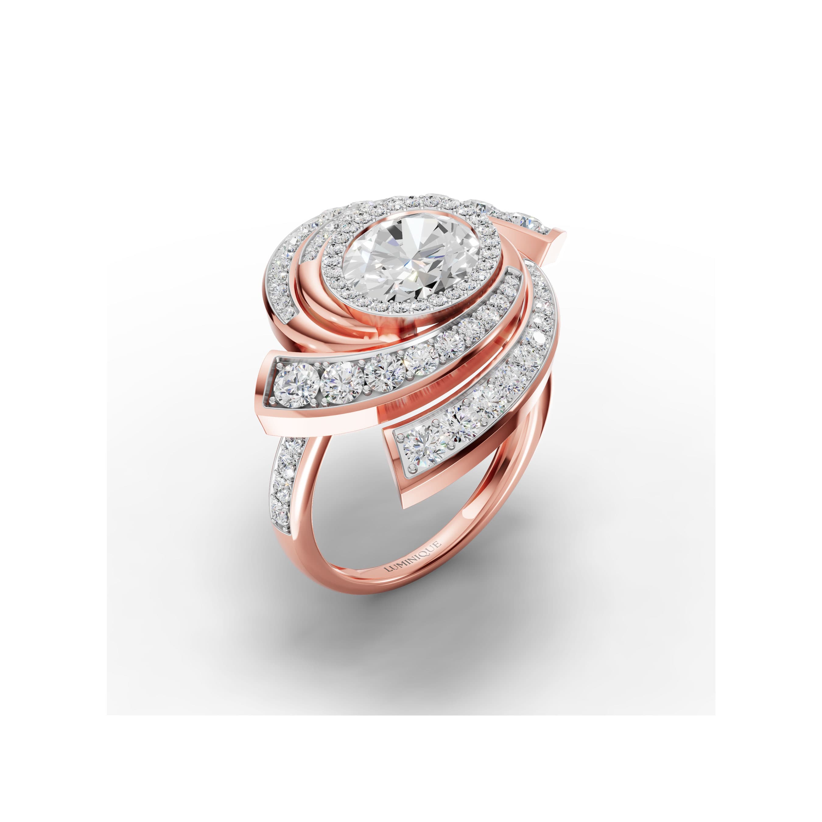 Mirage Oval Halo Ring