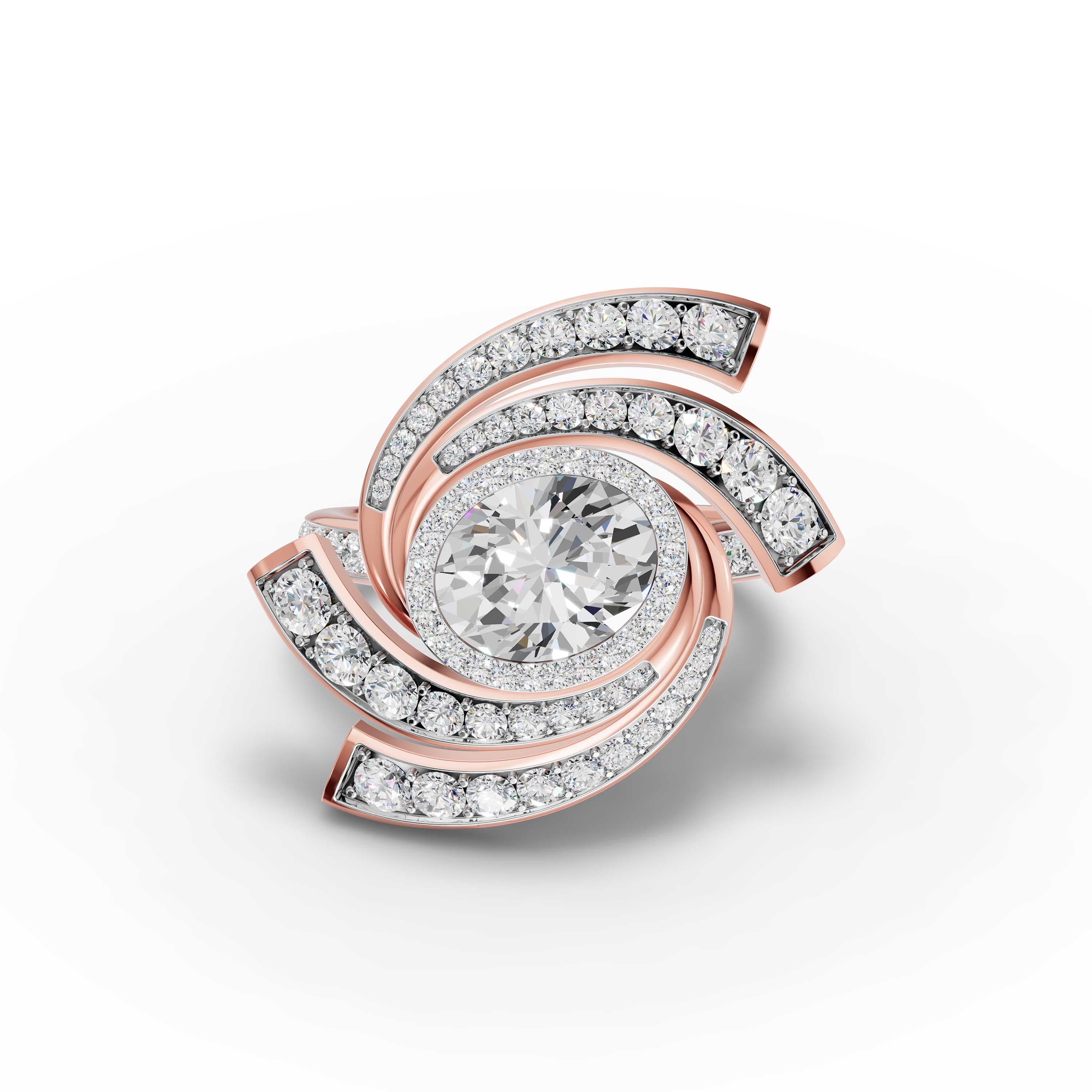 Mirage Oval Halo Ring