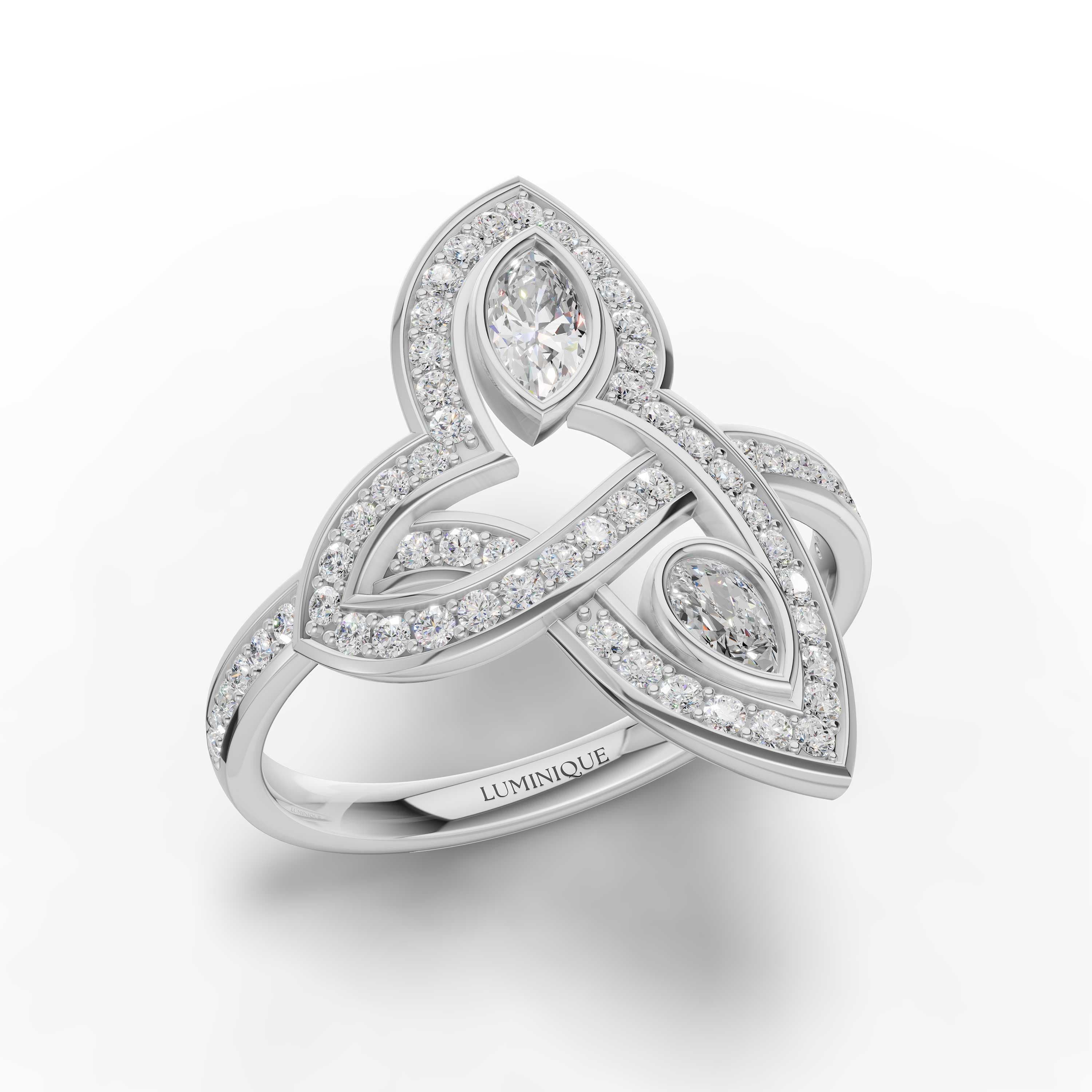 Whim Pear Cluster Ring