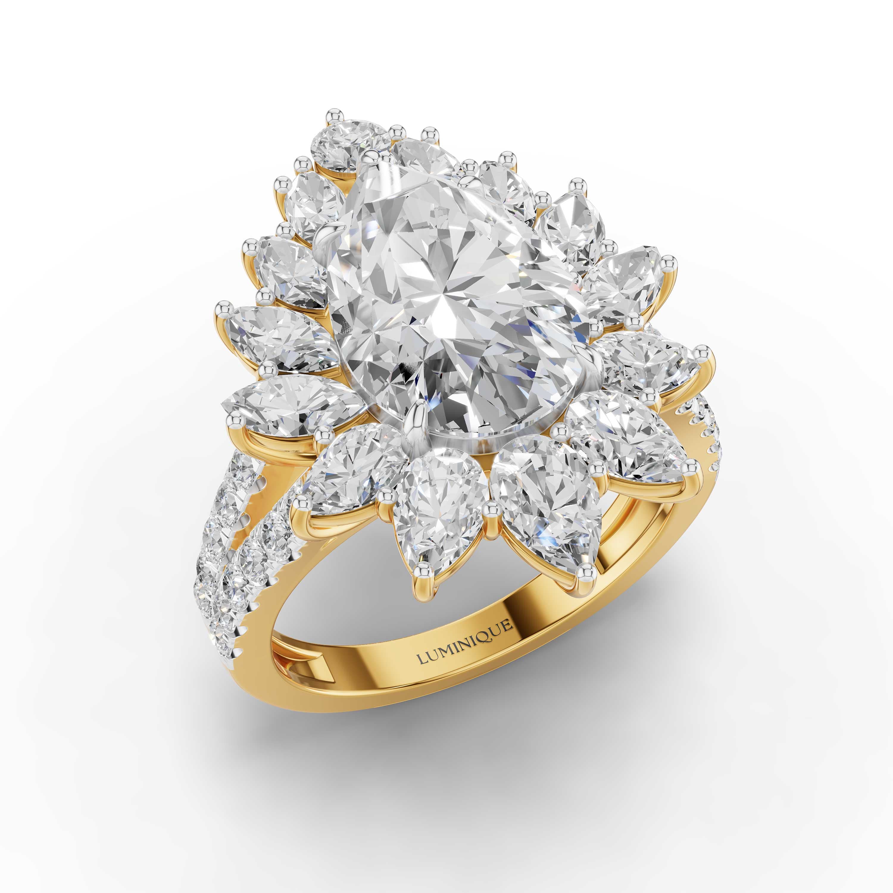 Lumi Pear Cocktail Ring