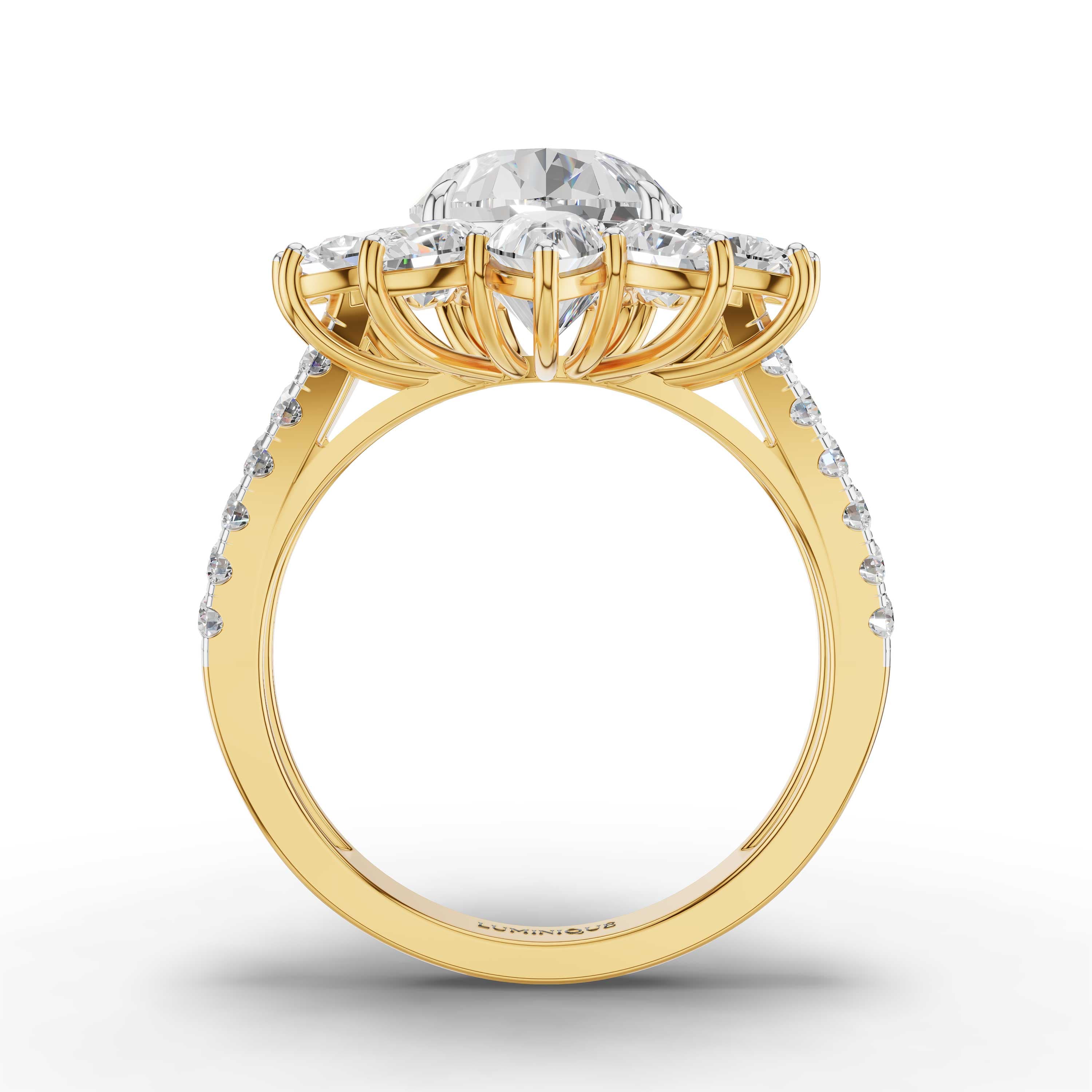 Lumi Pear Cocktail Ring