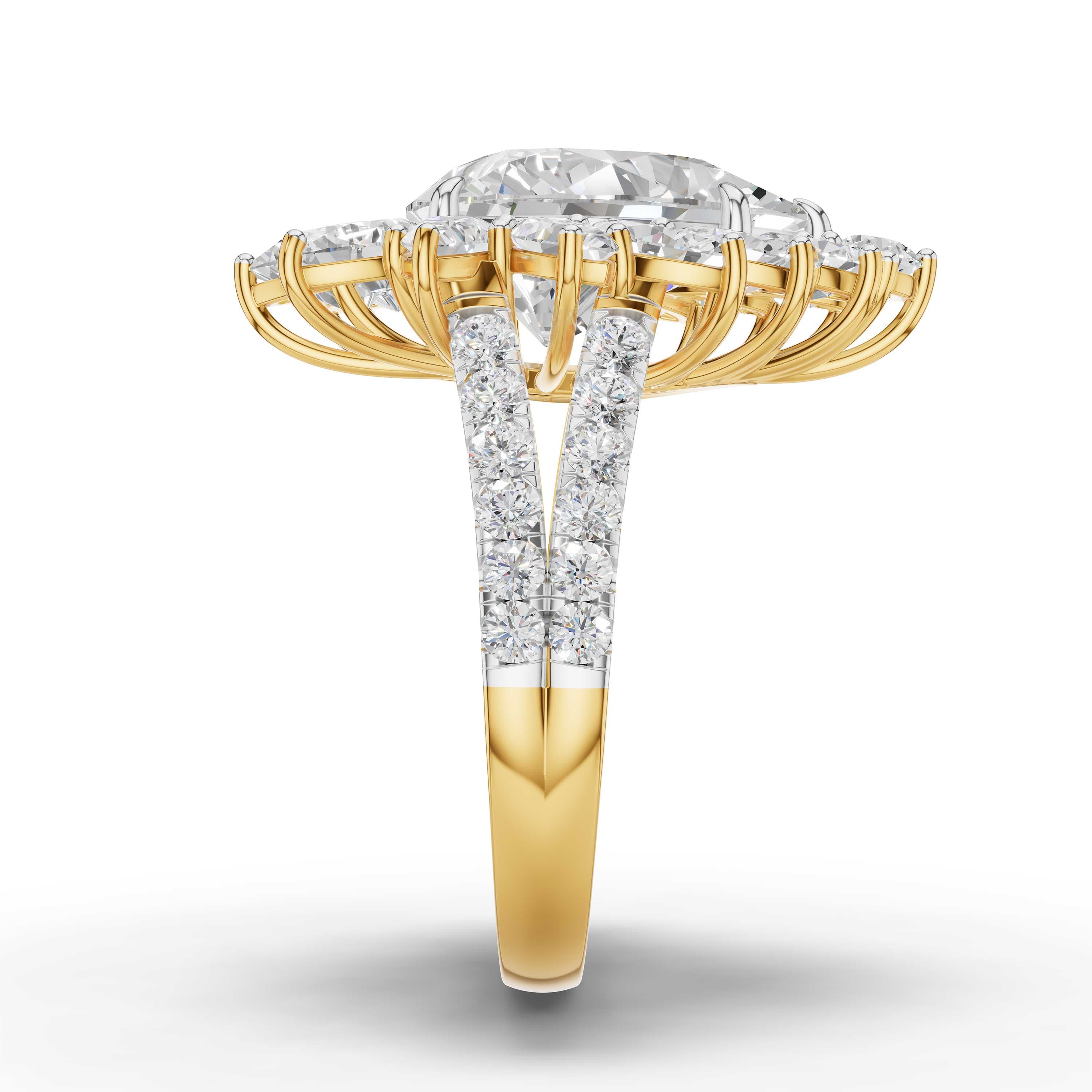 Lumi Pear Cocktail Ring