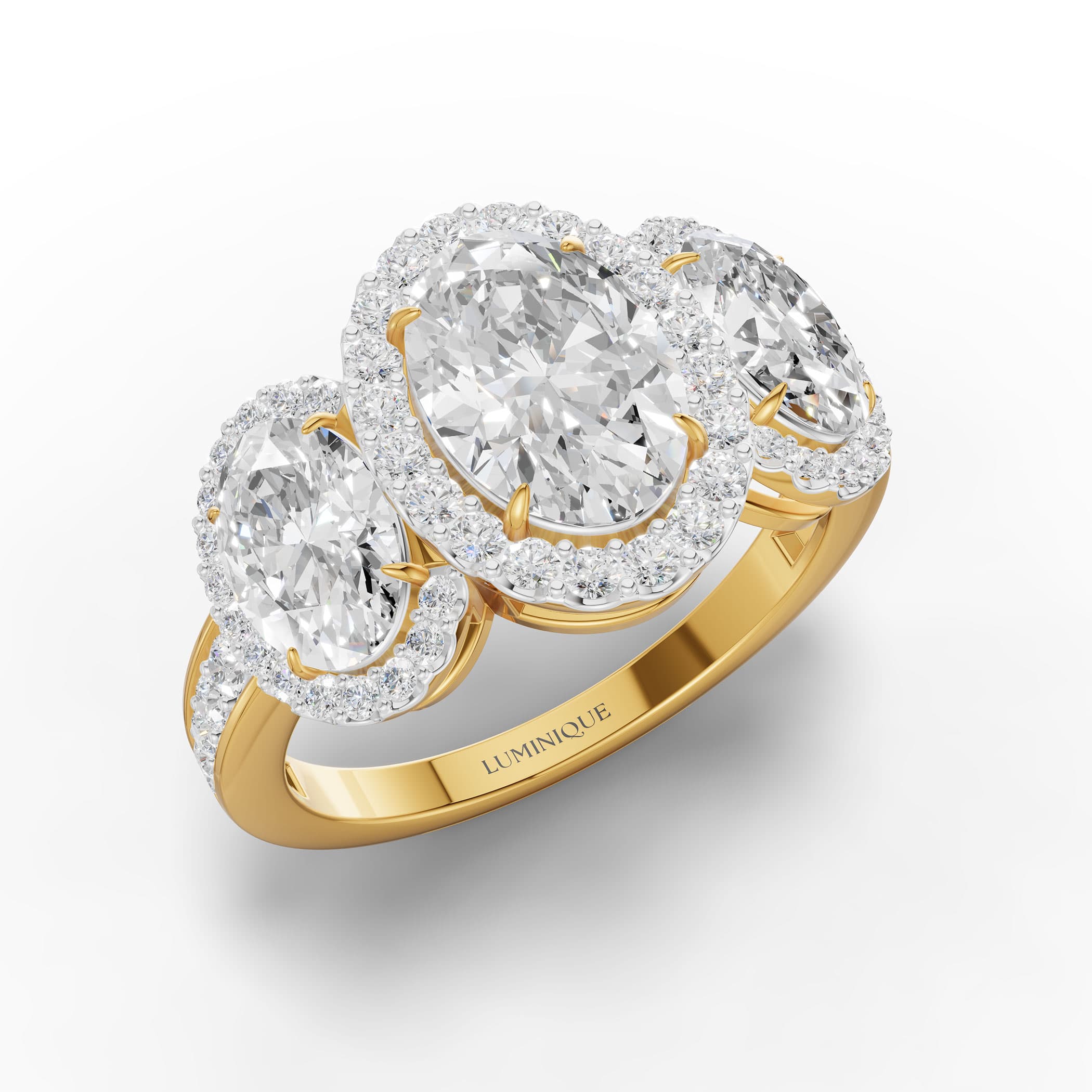 Dusk Oval Cluster Ring