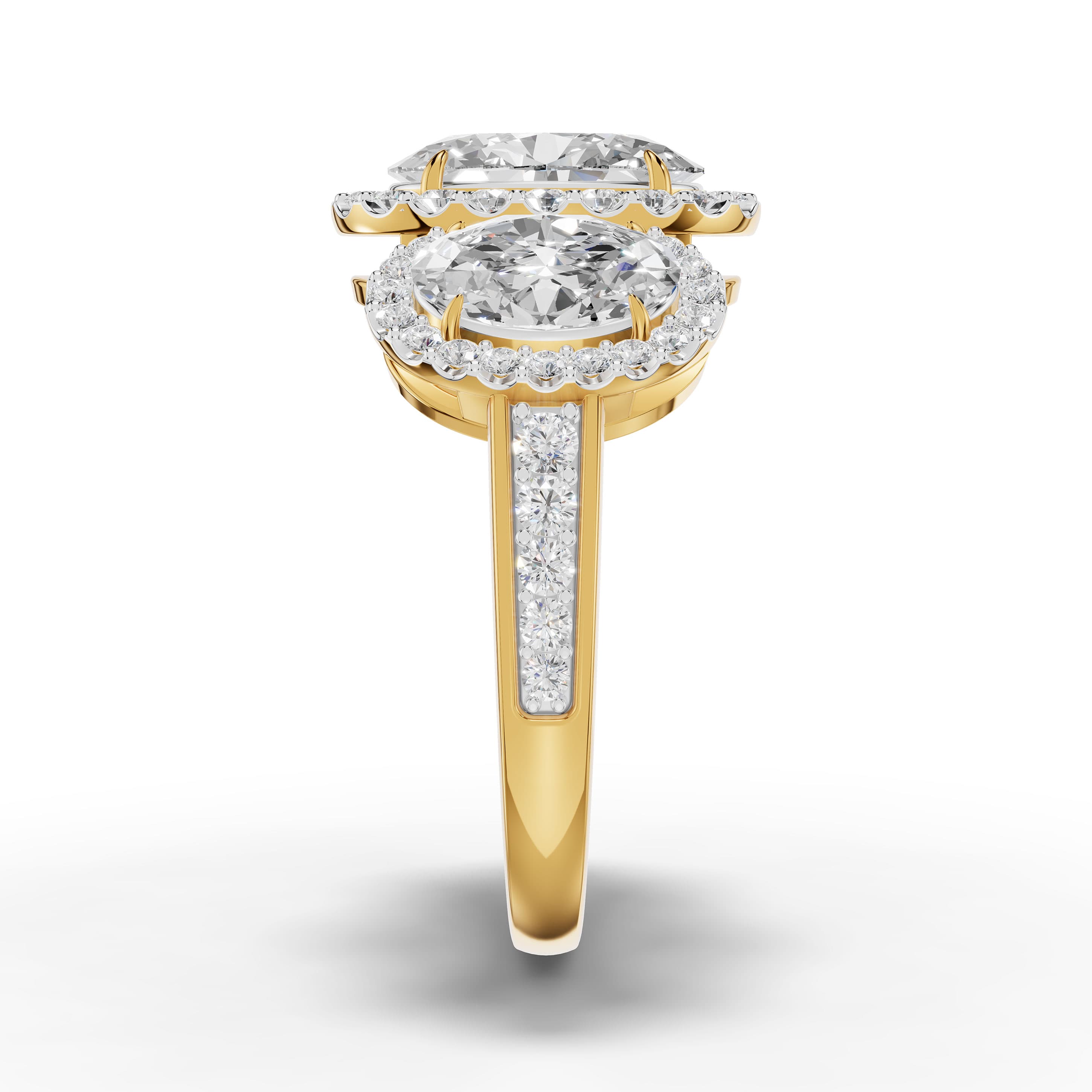 Dusk Oval Cluster Ring