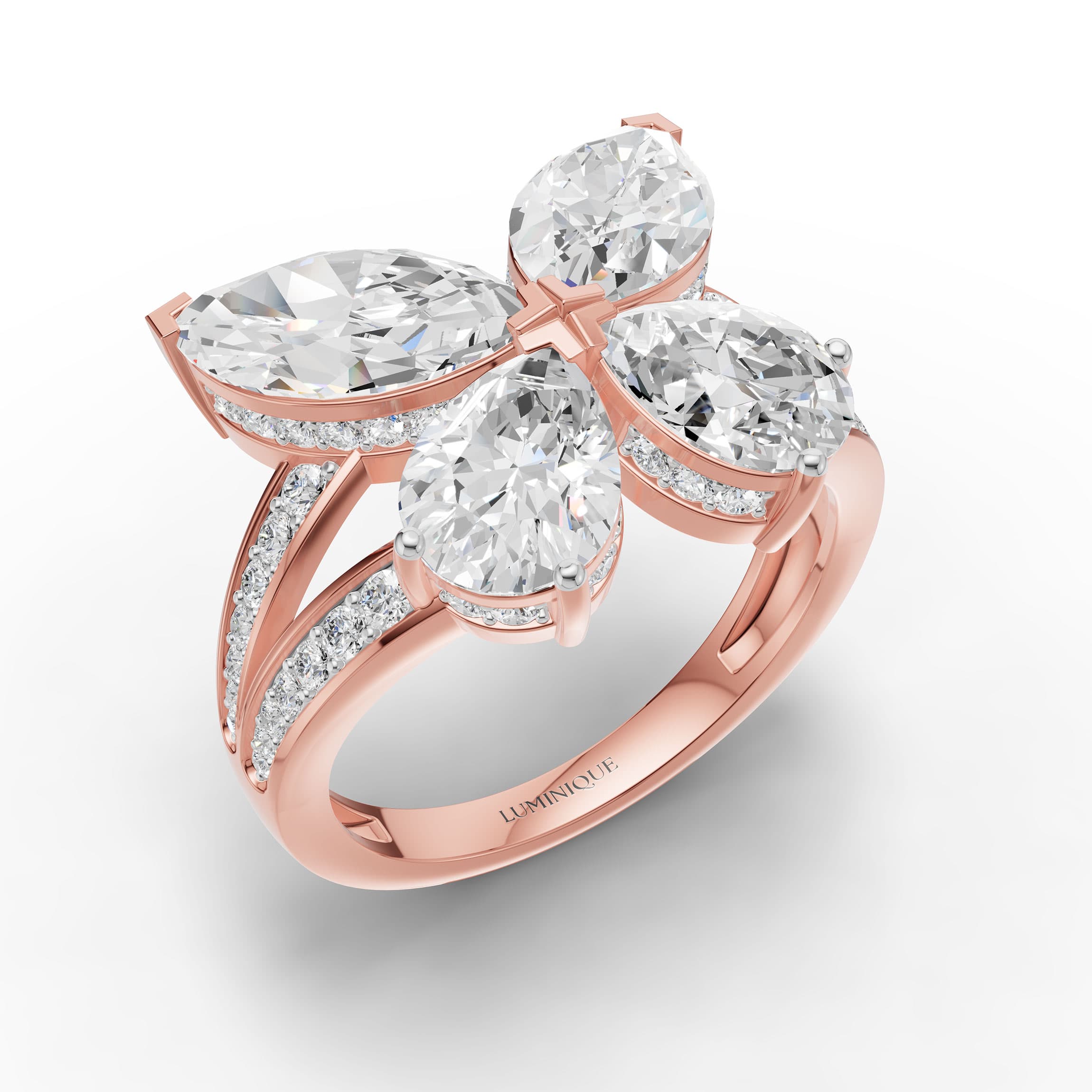 Sepia Mixed Statement Ring