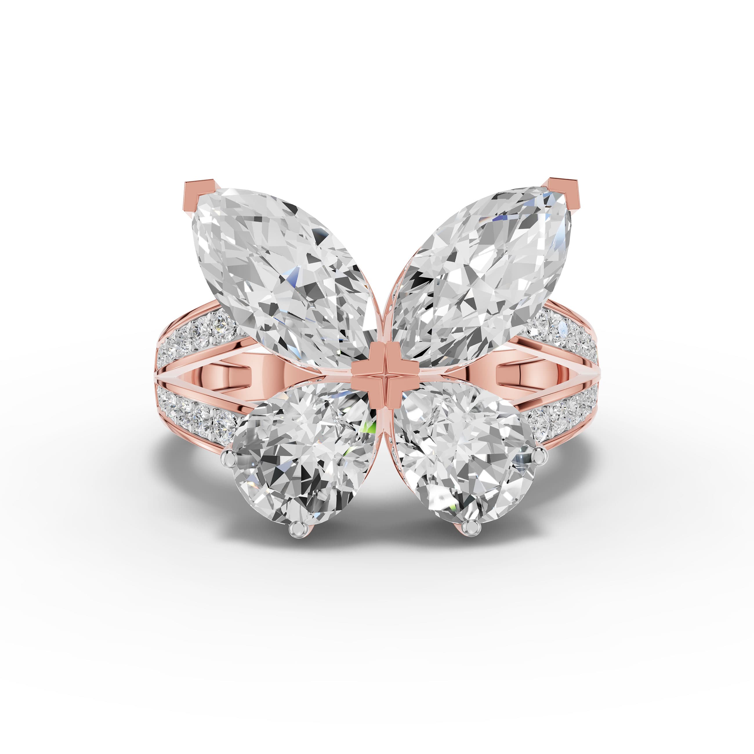 Sepia Mixed Statement Ring