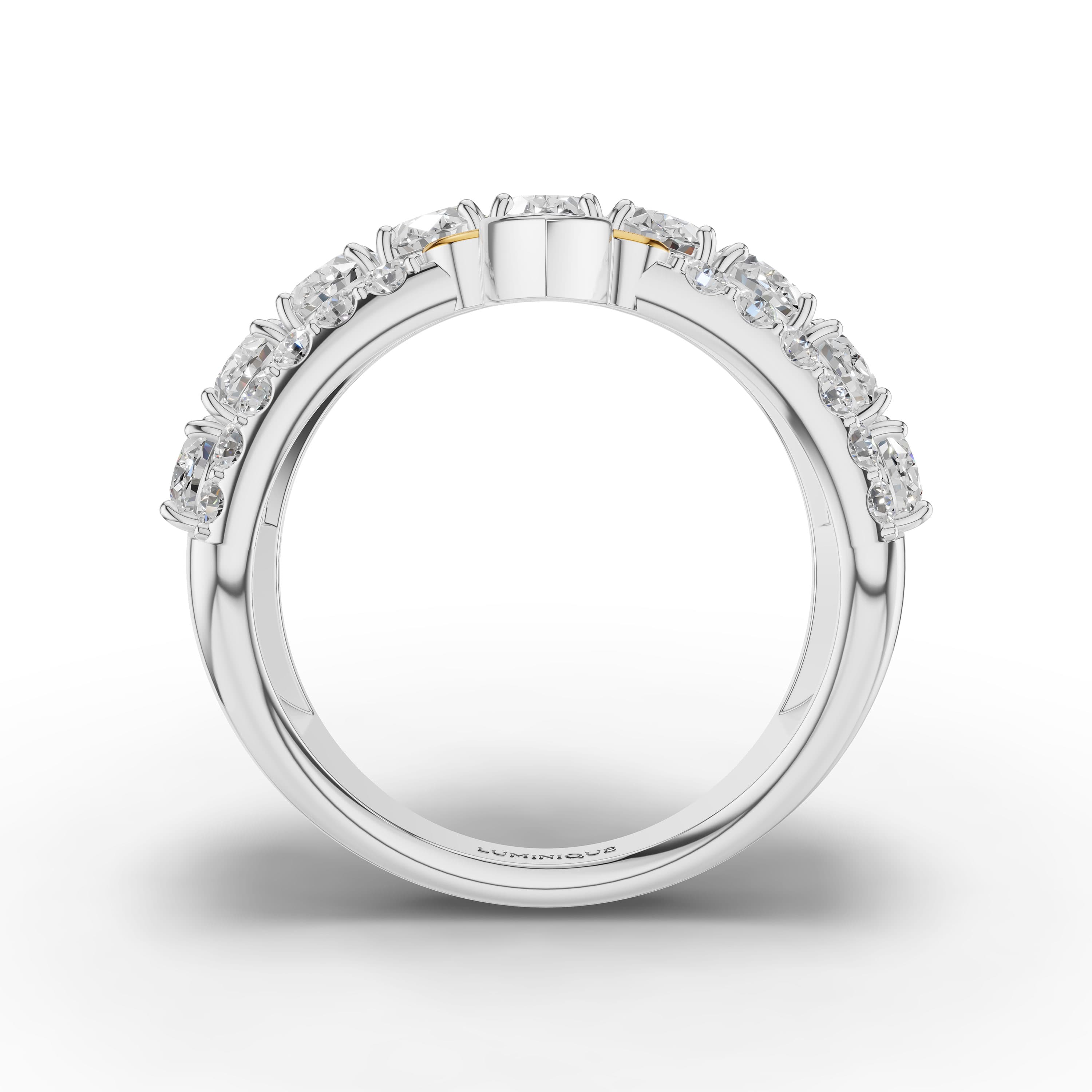 Ochre Multi-Stone Cluster Ring