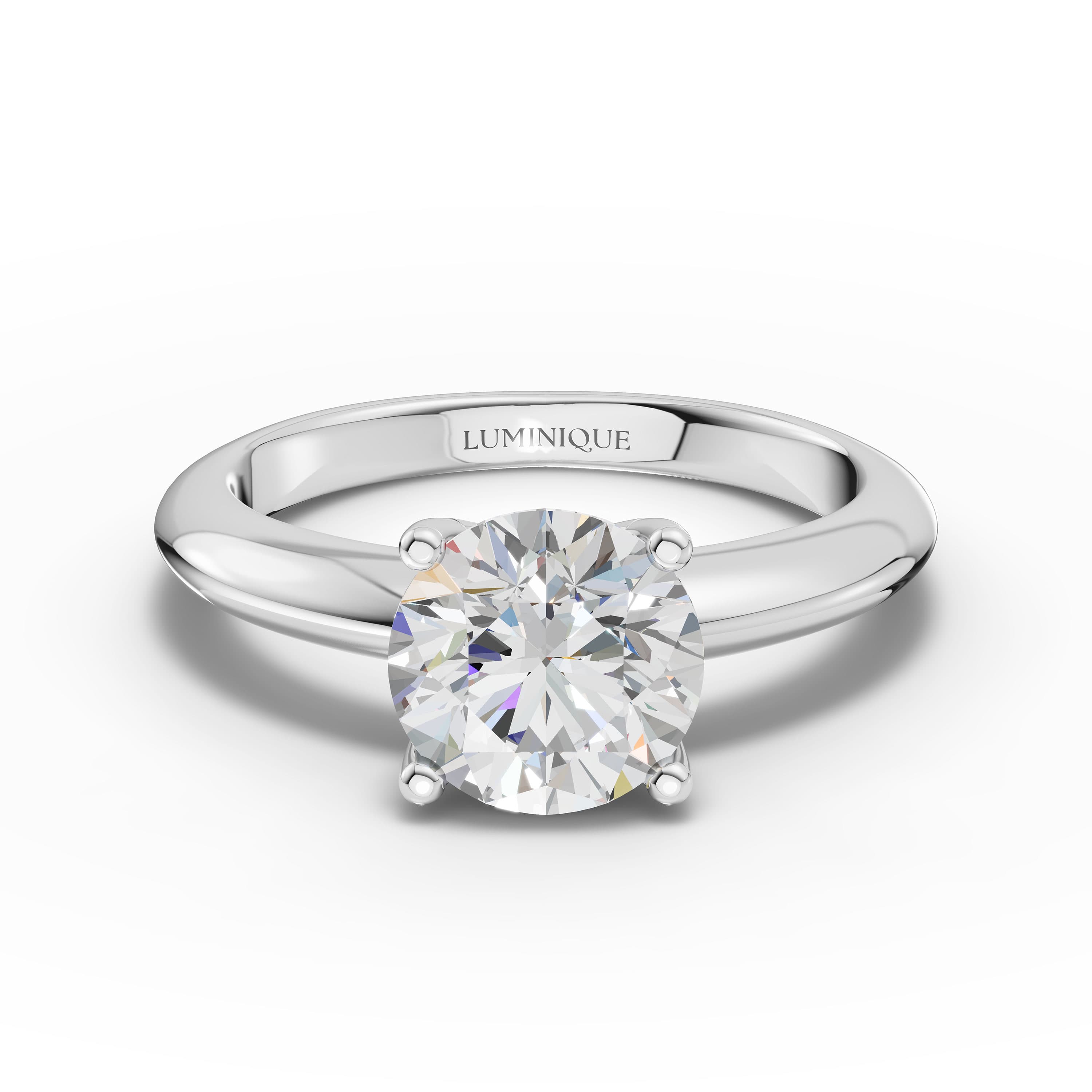 Axis Round Solitaire Ring
