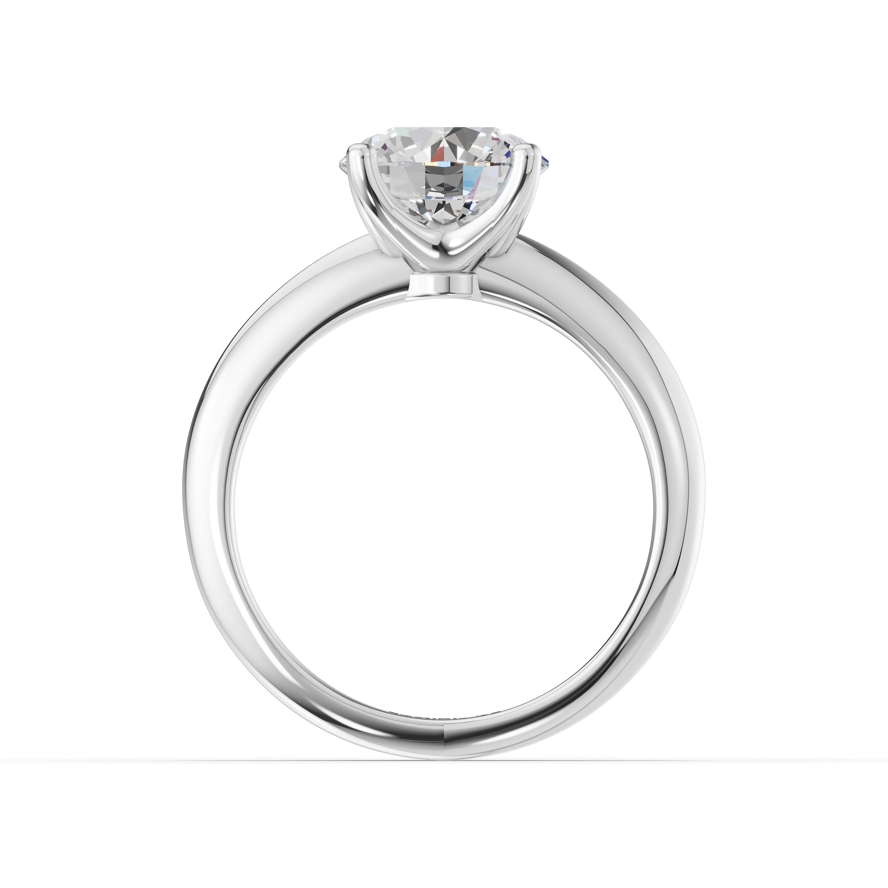 Axis Round Solitaire Ring