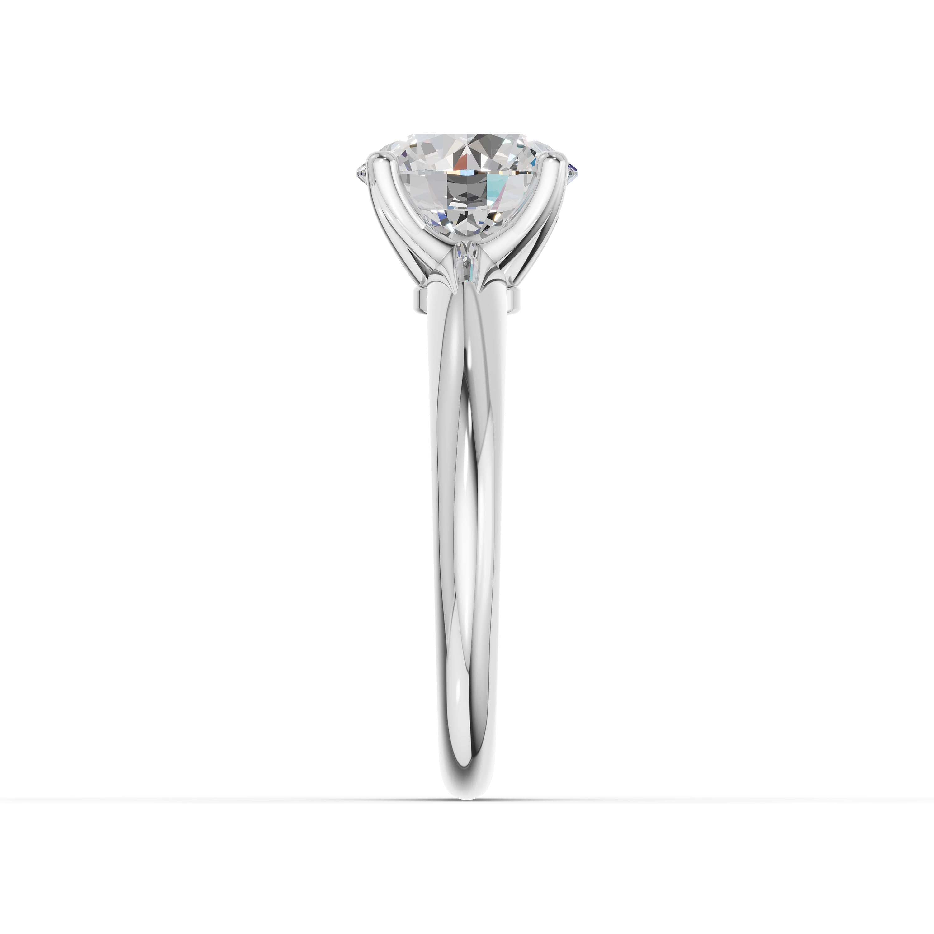Axis Round Solitaire Ring